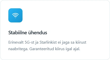 Püsiühendusel on püsivad kiirused