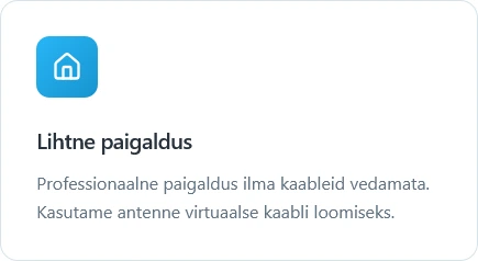 Loome ühenduse mõne tööpäevaga